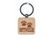 Rottweiler Dog Paw Prints Fun Text Engraved Wood Square Keychain Tag Charm